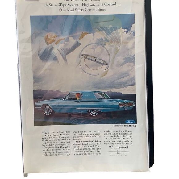 Vintage 1966 Ford Thunderbird Town Hardtop Ad Advertisement - Picture 2 of 5